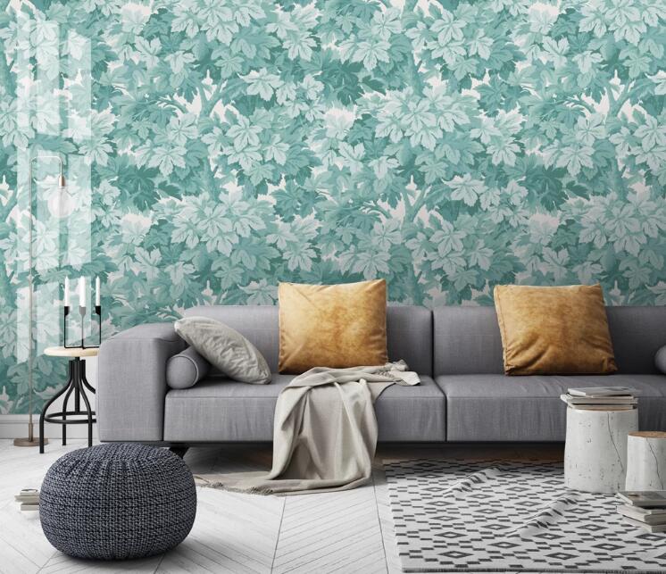 3D Green Leaf Cluster 439 Wall Murals