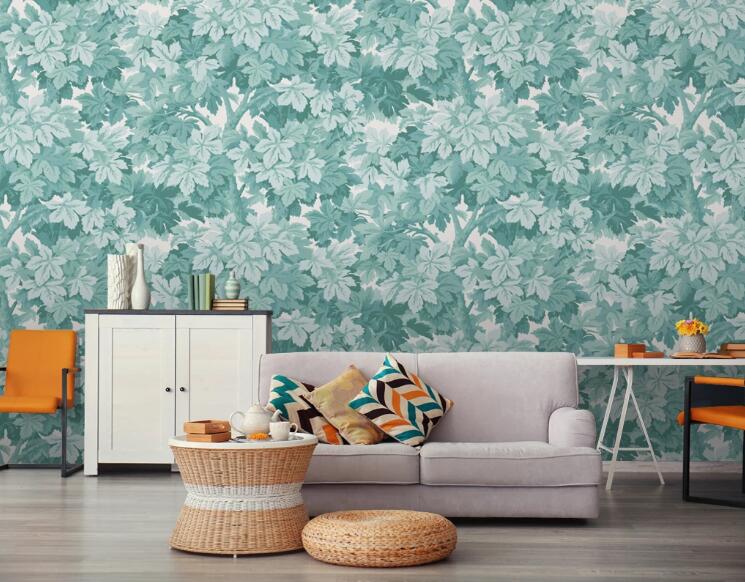 3D Green Leaf Cluster 439 Wall Murals