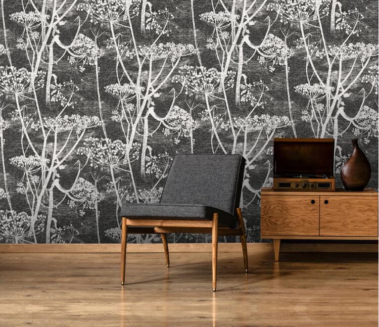 3D White Flower Cluster 438 Wall Murals