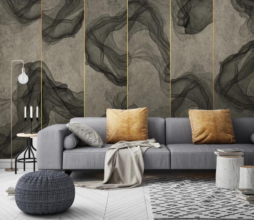 3D Long Grid Ink Ribbon 726 Wall Murals