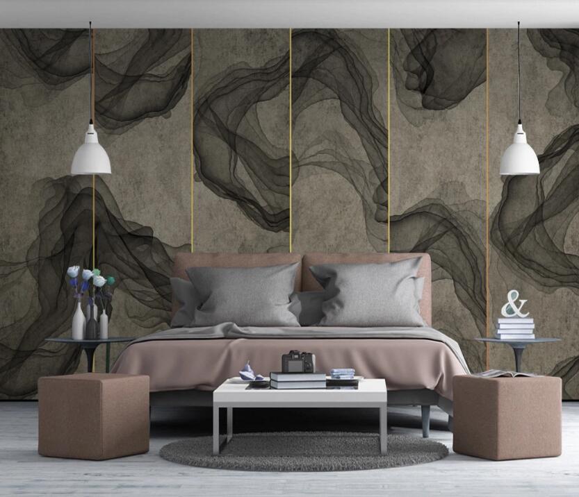3D Long Grid Ink Ribbon 726 Wall Murals