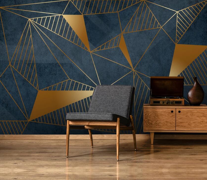 3D Golden Triangle 723 Wall Murals