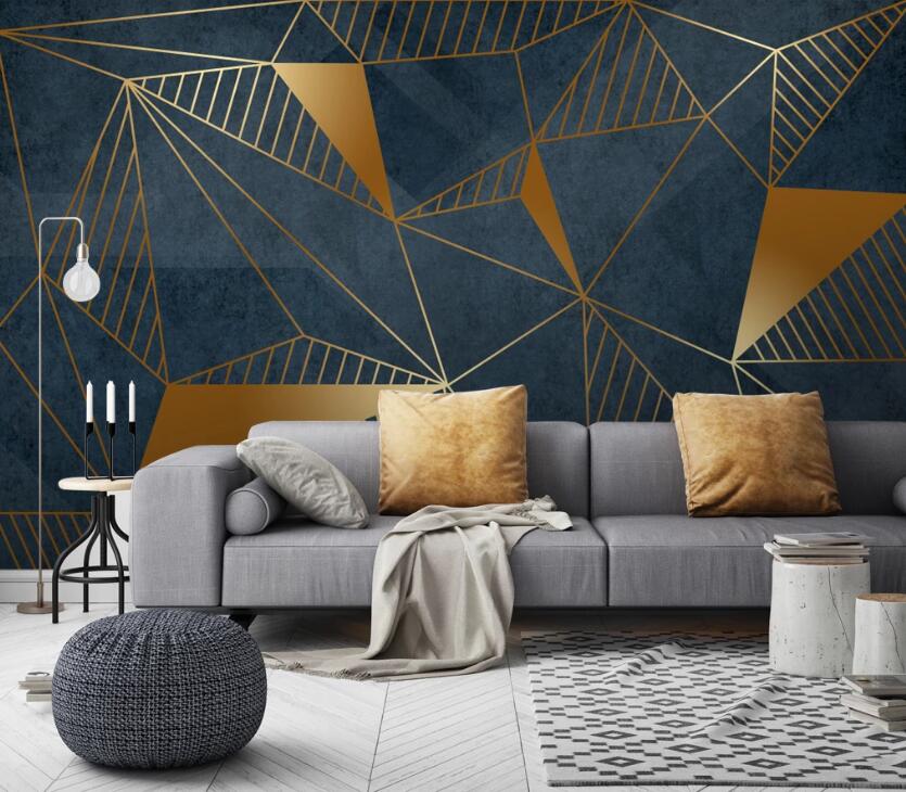 3D Golden Triangle 723 Wall Murals