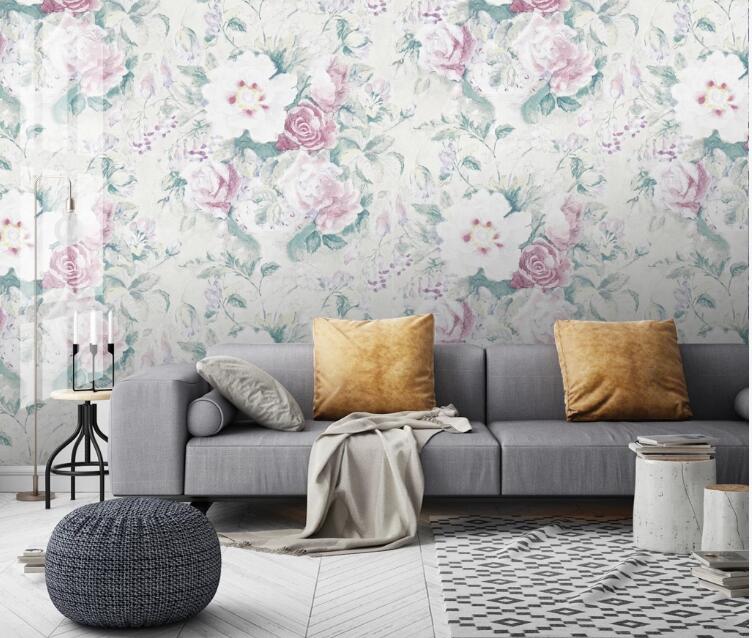 3D Elegant Flowers 437 Wall Murals