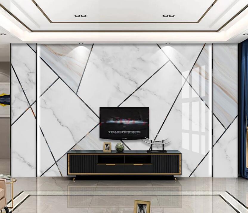 3D White Irregular Pattern 708 Wall Murals