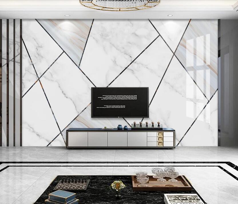 3D White Irregular Pattern 708 Wall Murals