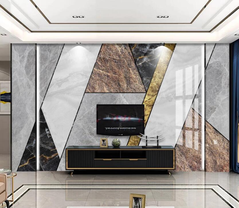 3D Dark Geometry 707 Wall Murals