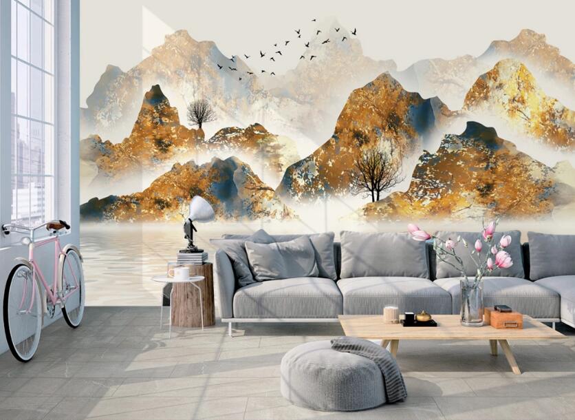 3D Historical Mountains 696 Wall Murals