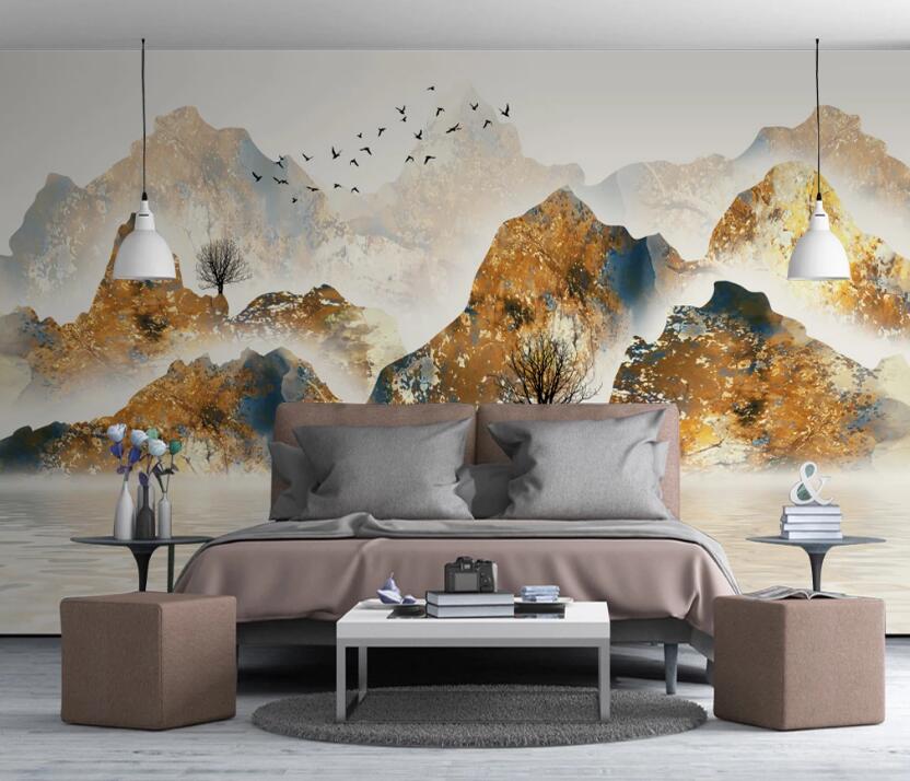 3D Historical Mountains 696 Wall Murals