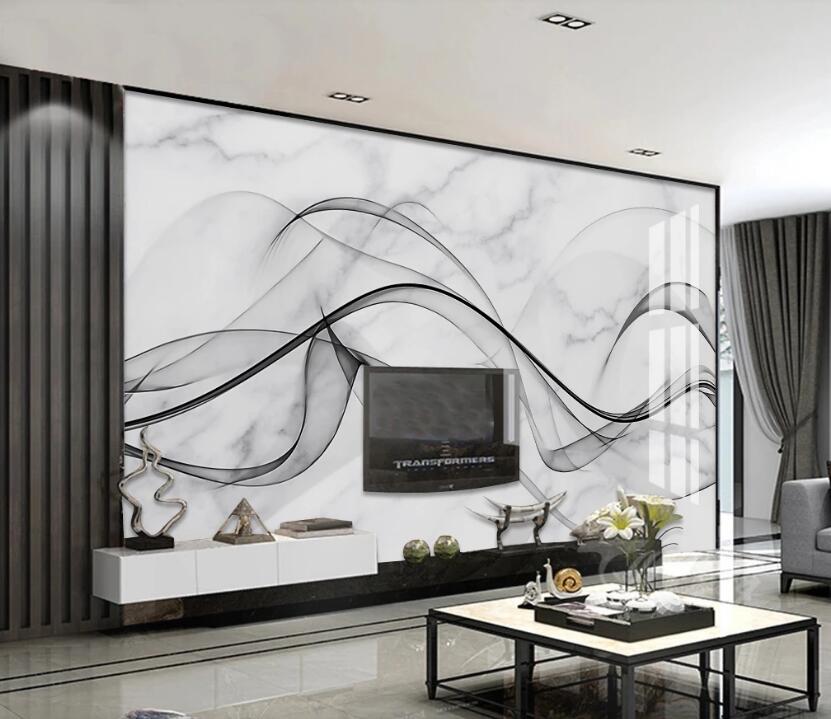 3D Elegant Ink Ribbon 684 Wall Murals