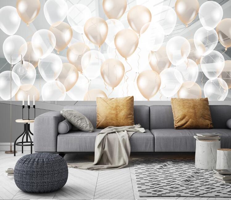 3D Two-color Balloon 432 Wall Murals