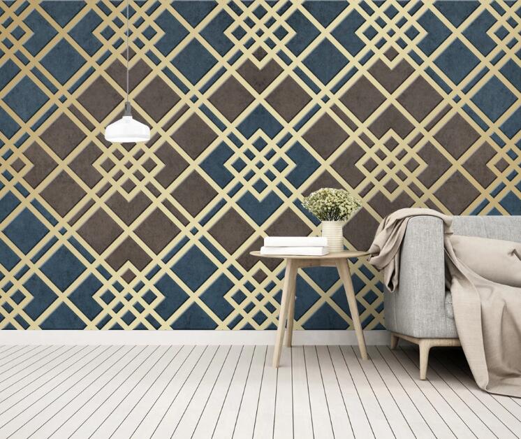 3D Square Staggered 427 Wall Murals