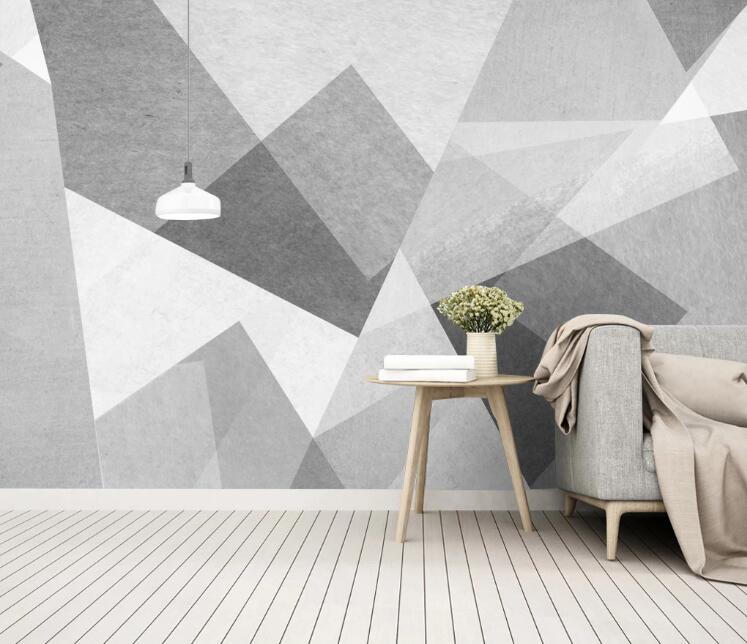 3D Gray Polygon 420 Wall Murals