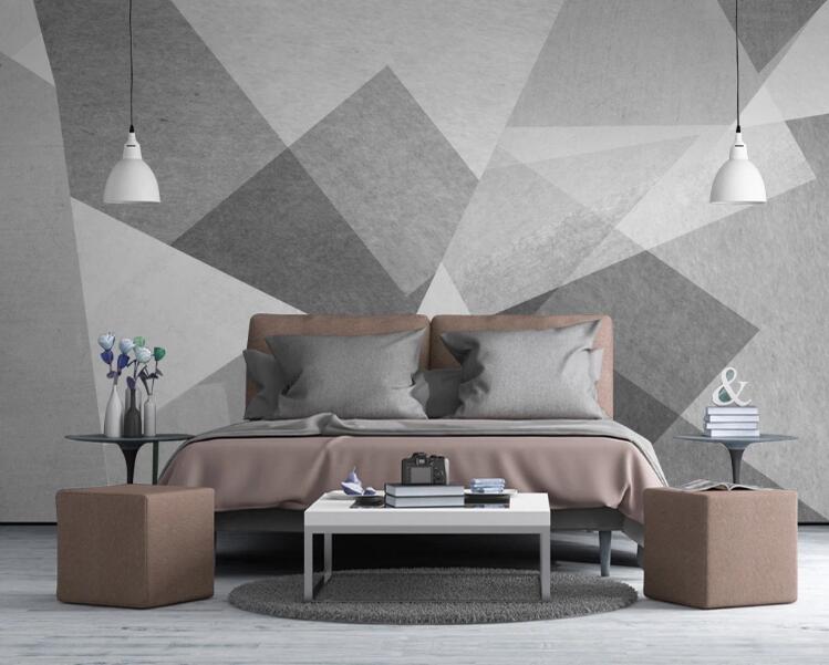 3D Gray Polygon 420 Wall Murals