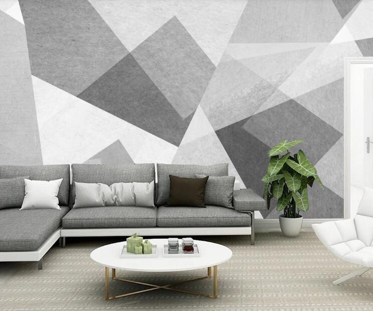 3D Gray Polygon 420 Wall Murals
