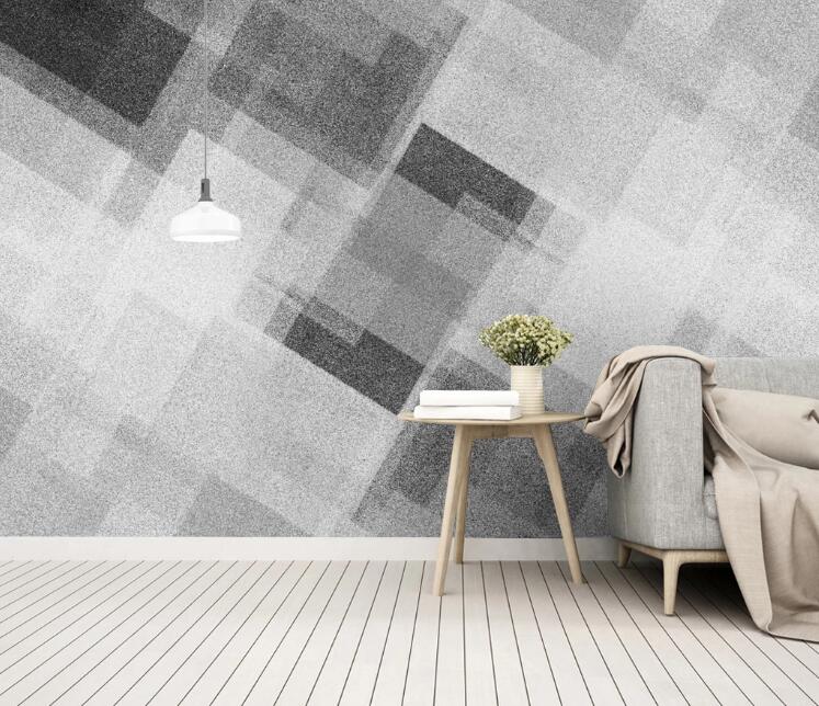 3D Three-color Square 419 Wall Murals