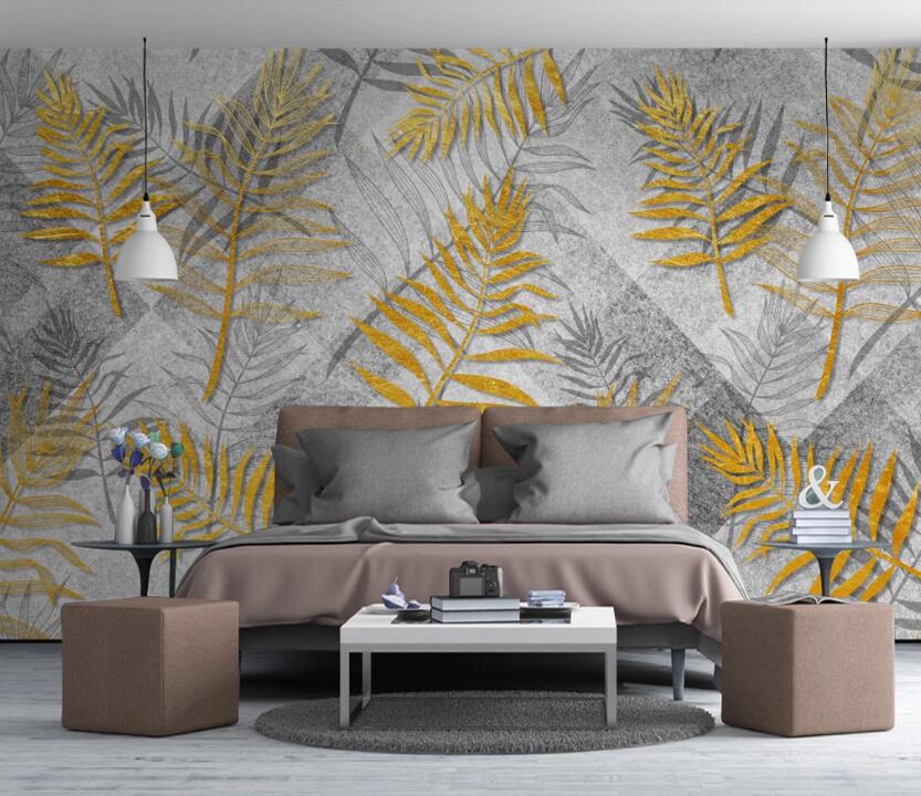 3D Falling Autumn Leaves 664 Wall Murals