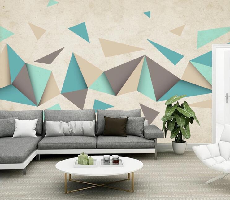 3D Three-dimensional Triangle 416 Wall Murals
