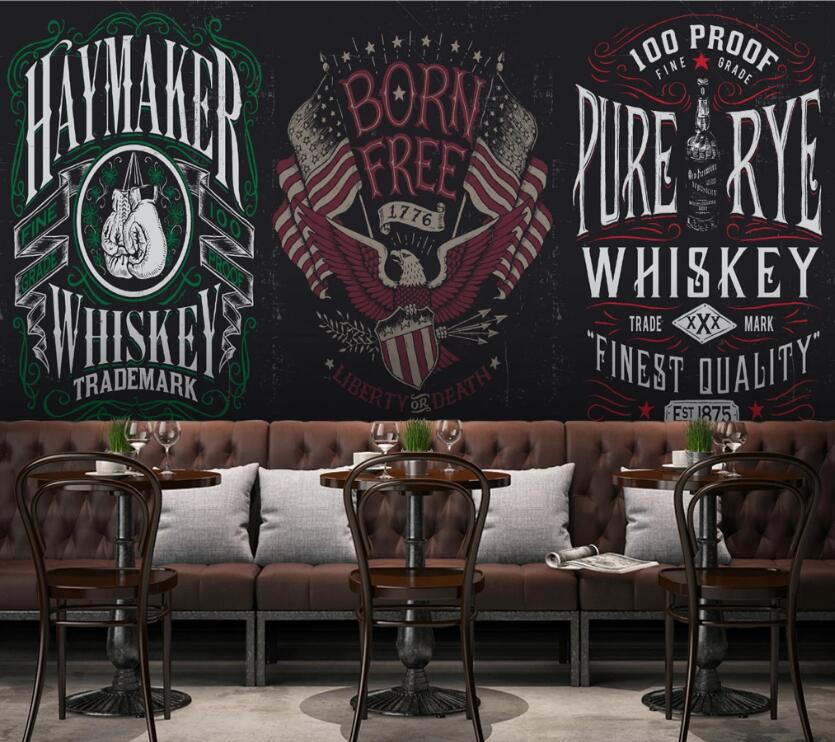 3D English Logo Pattern 652 Wall Murals