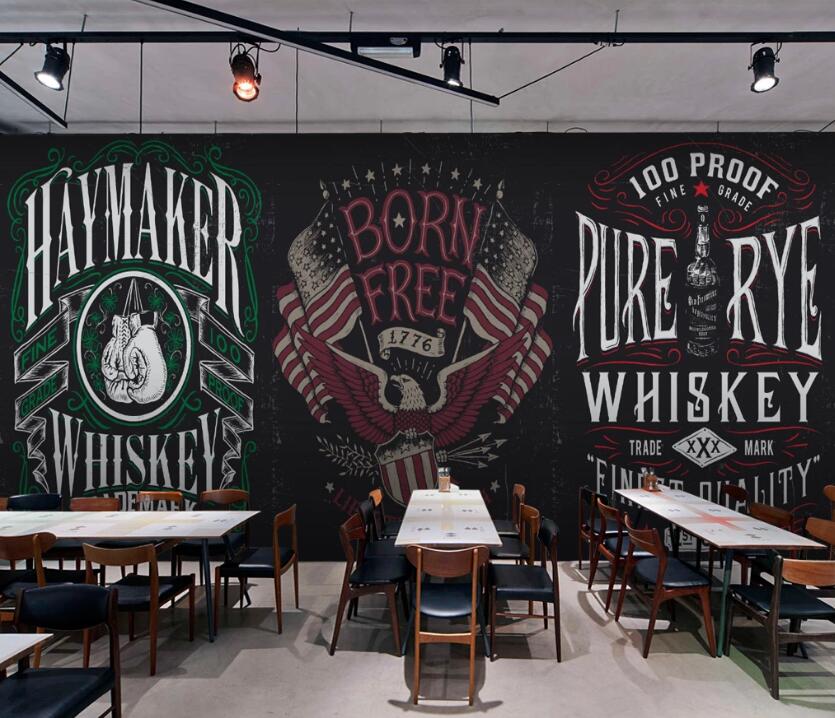 3D English Logo Pattern 652 Wall Murals