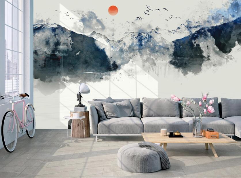 3D Landscape Scroll 649 Wall Murals