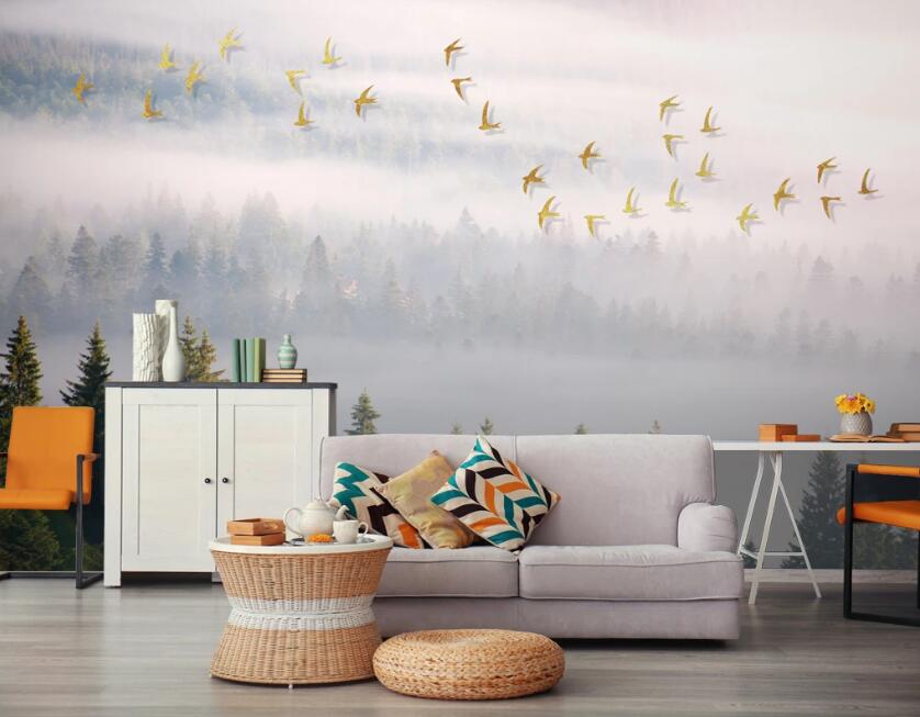 3D Hazy White Scene 641 Wall Murals