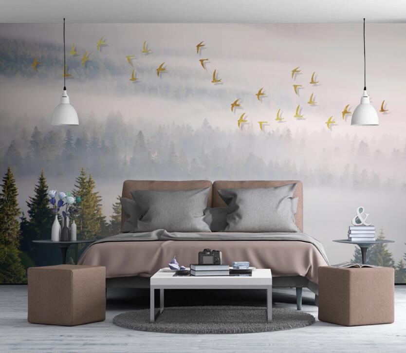 3D Hazy White Scene 641 Wall Murals