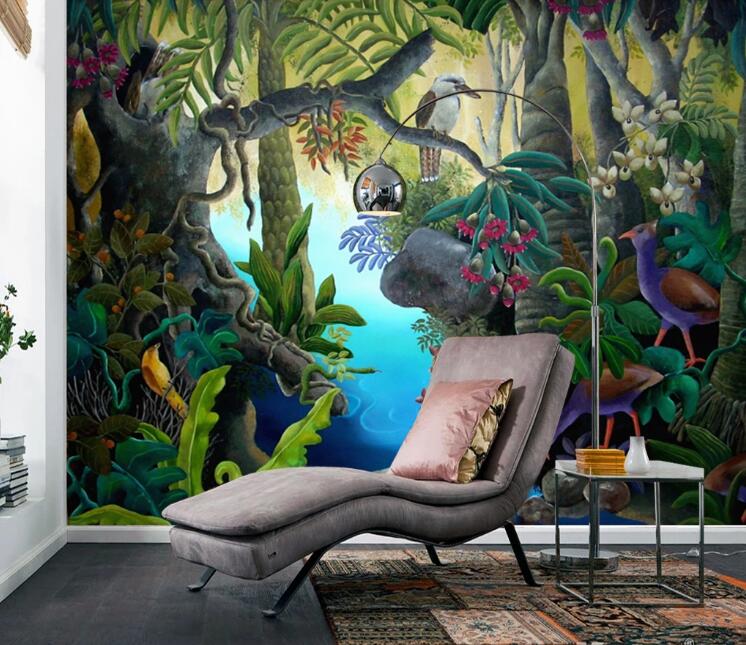 3D Mysterious Jungle 402 Wall Murals