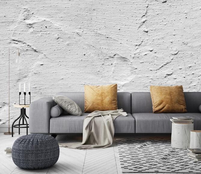 3D Simple White 388 Wall Murals