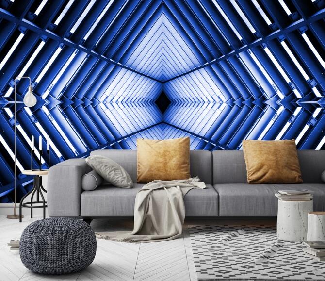 3D Technology Rhombus 385 Wall Murals