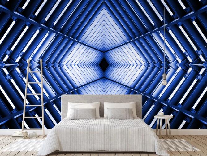 3D Technology Rhombus 385 Wall Murals