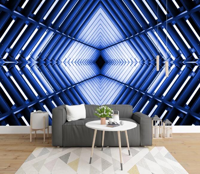 3D Technology Rhombus 385 Wall Murals