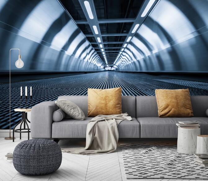 3D Light Tunnel 384 Wall Murals