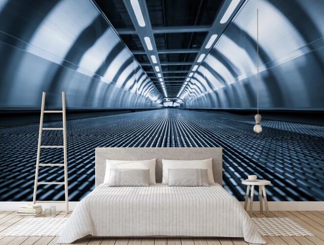 3D Light Tunnel 384 Wall Murals