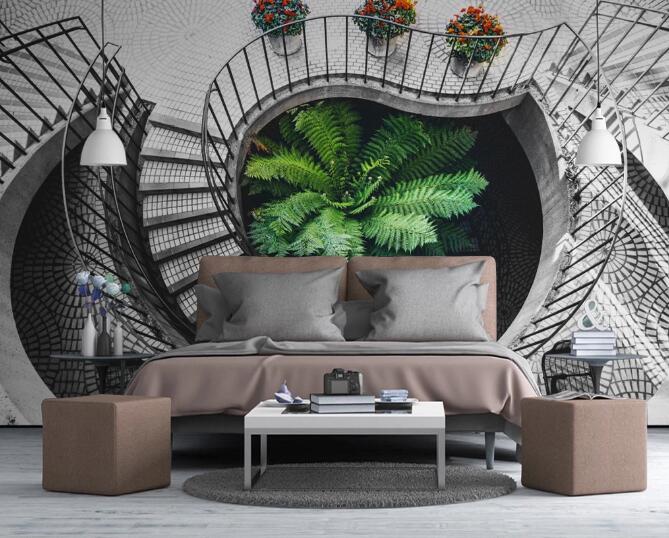 3D Spiral Staircase 383 Wall Murals