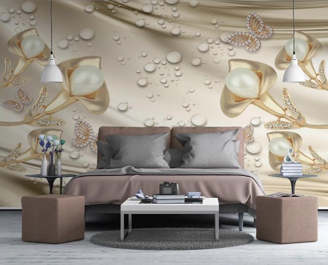 3D Noble Pearl 381 Wall Murals
