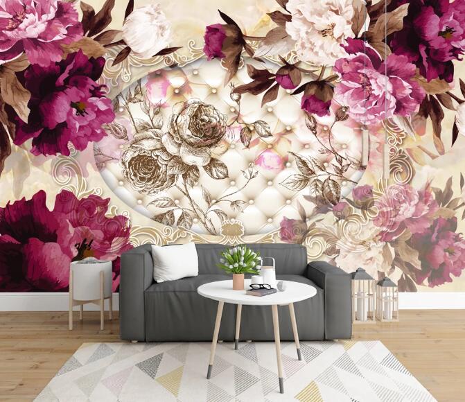 3D Beautiful Flowers 378 Wall Murals