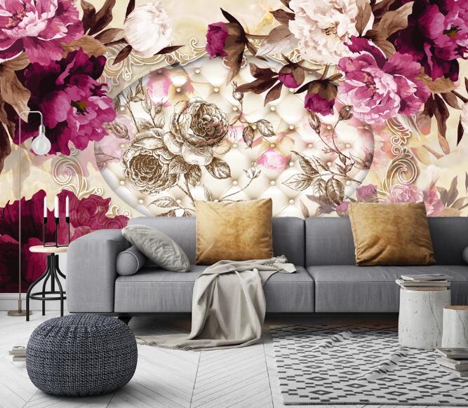3D Beautiful Flowers 378 Wall Murals