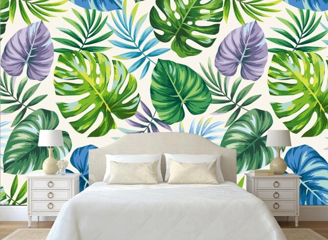 3D Colored Leaves 370 Wall Murals
