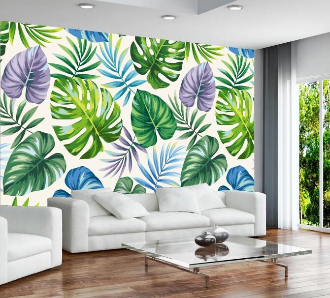 3D Colored Leaves 370 Wall Murals