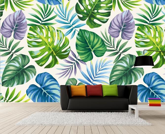 3D Colored Leaves 370 Wall Murals