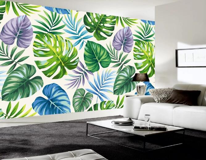 3D Colored Leaves 370 Wall Murals