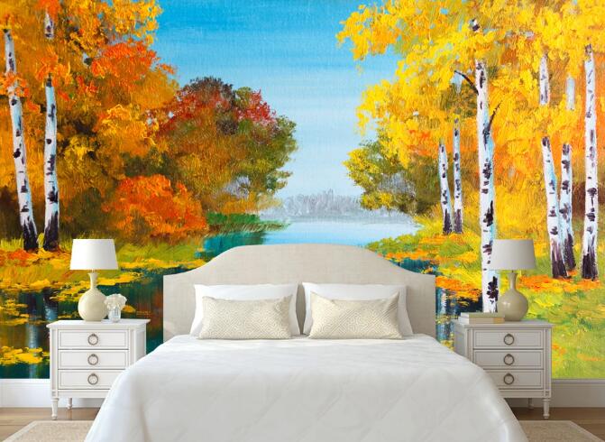 3D Autumn Trees 365 Wall Murals