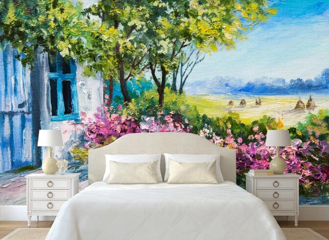 3D Country Cottage 361 Wall Murals
