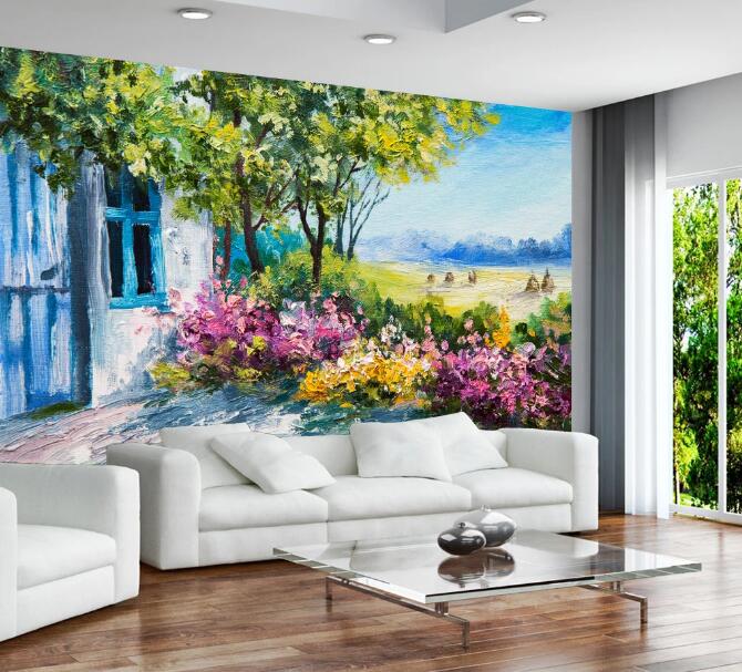 3D Country Cottage 361 Wall Murals