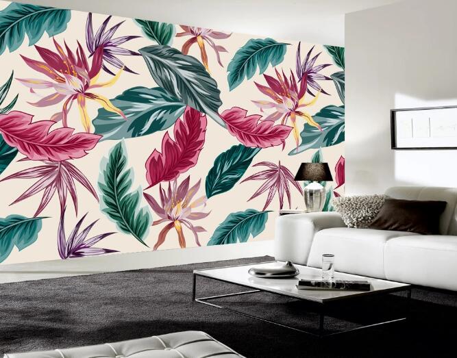 3D Colored Leaves 359 Wall Murals