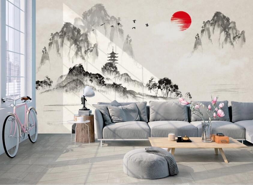 3D Ink Painting 572 Wall Murals