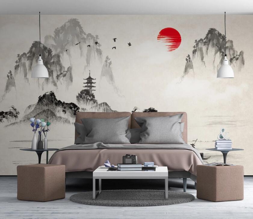3D Ink Painting 572 Wall Murals