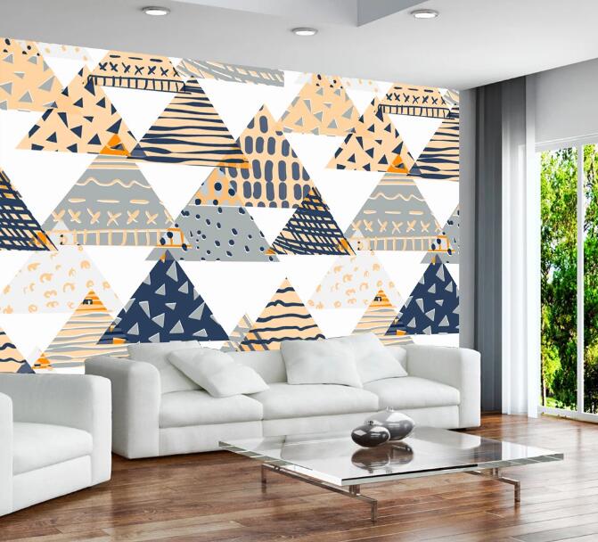 3D Cute Triangle 356 Wall Murals