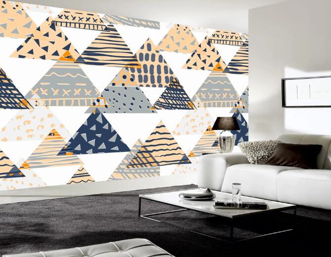 3D Cute Triangle 356 Wall Murals